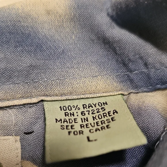 Ocean Current Multicolor Scenic Hawaiian Shirt Mens Large - Picture 3 of 10